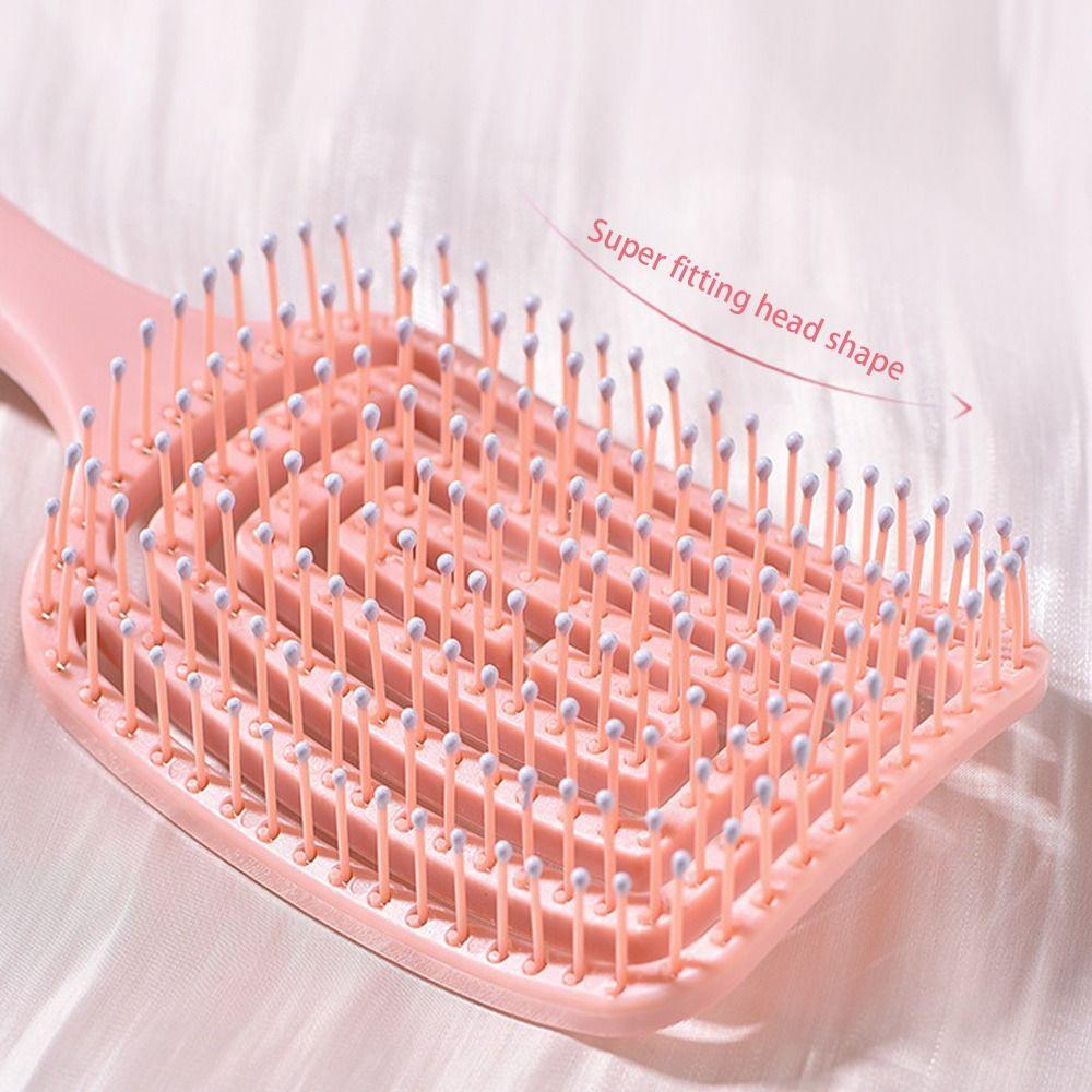 Soft Pins Massage Comb Wet Dry Hair Combs Flexible Curly Hairbrush