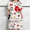 Casual Loose Versatile Women's Fashion Printed Crew Neck Casual Dresses