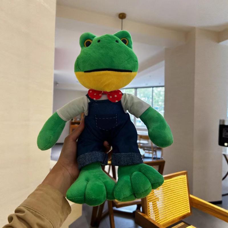Nové přeshraniční plyšové hračky Žába pro páry, Žába s dlouhýma nohama slavná na internetu, Super měkká výplň z PP bavlny, 25 cm/30 cm/Dívka v růžovém kabátě
