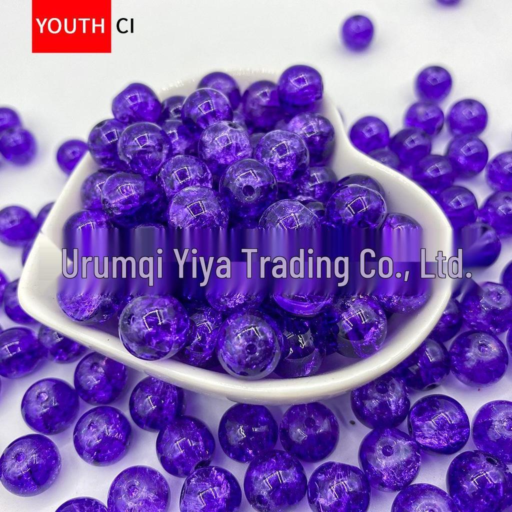 Koraliki z kryształowego szkła z glazurą crackle ice do samodzielnego tworzenia bransoletek i projektów przekładek