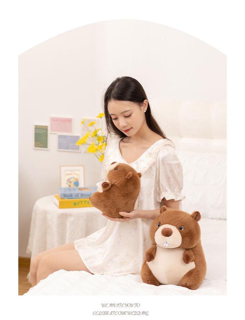 Adorable Groundhog Plush Toy: Soothing Children's Pillow & Birthday Gift