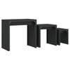 Nesting Tables Set 3 pcs Black Particleboard