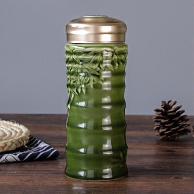 ACERA Liven Double-Layer Bamboo Portable Ceramic Cup