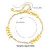 Creative Arrow Chain Minimalist Color Retention Copper Plated 18k Gold Abs Pearl Women Bracelet