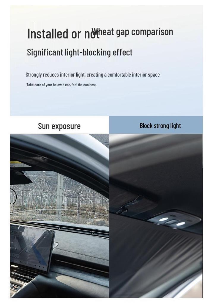 Car Sunshade Umbrella - Windshield Heat Insulation & UV Protection, Sun Shade Window Curtain for Car Interior