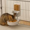 Adjustable Hanging Cat Feeder Large Capacity Dog Food Dispenser Pet Feeding Bowl for Pet Cage