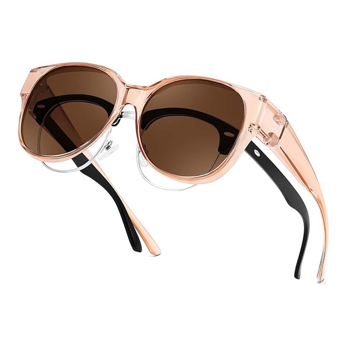 Sunglasses Over Glasses Women, Fit Over Glasses Sunglasses,Cat Eye Trendy Sun Shades UV400 Protection T03