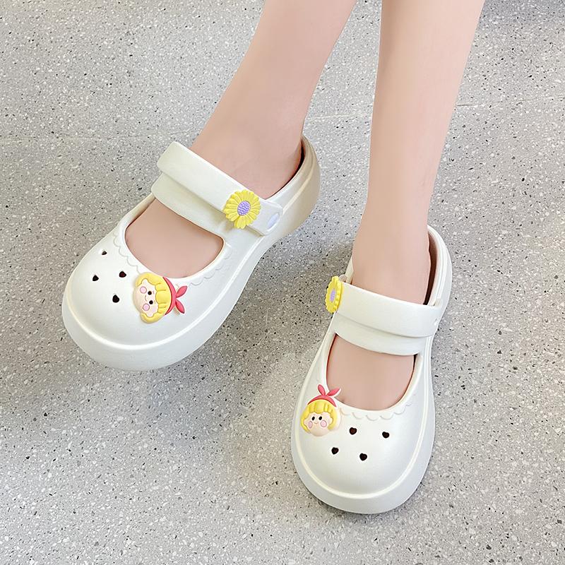 

2023 Новая модная женская обувь с отверстиями, дышащая обувь, удобные нескользящие кроссовки