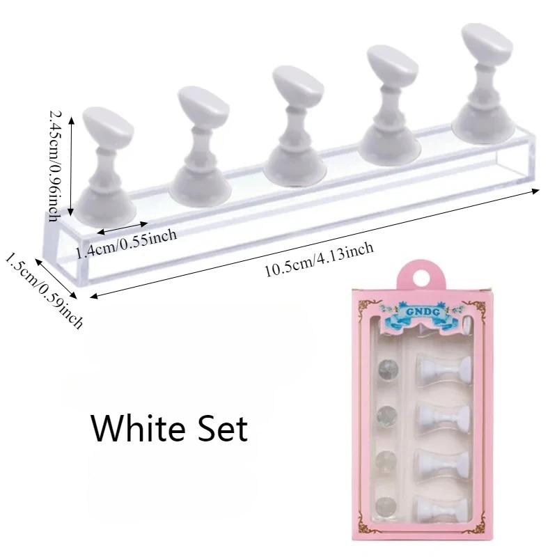 1 Set Support à Ongles Magnétique pour Affichage d'Ongles à Presser Faux Ongles Embouts d'Ongles Support d'Entraînement avec Pâte Réutilisable Débutant Ongles DIY