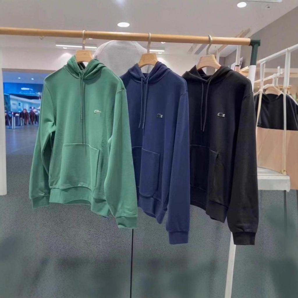 Unisex Hoodie met Visborduurwerk en Rits - Effen Kleur, Met Zakken, Losse Pasvorm Bovenkleding voor Lente, Herfst, Winter