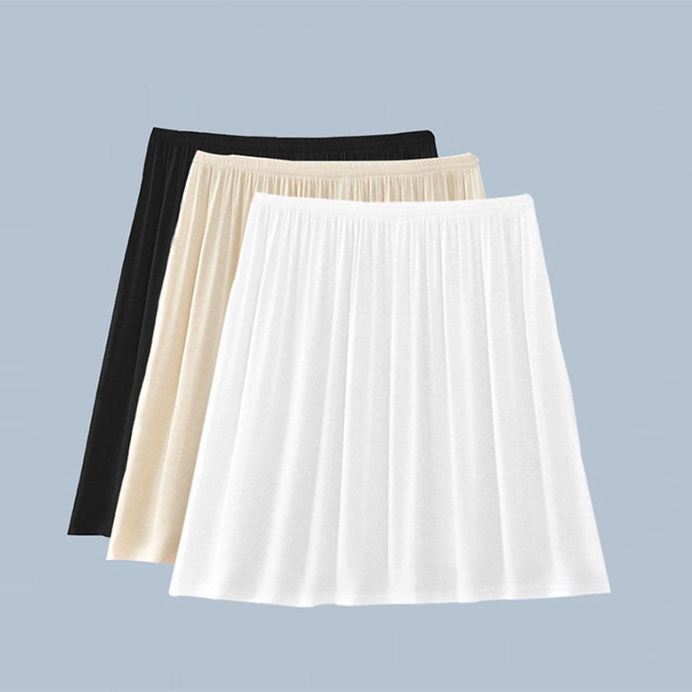 New Pure White Summer Winter Safety Skirt Underdress Anti-Transparent Anti-Exposure Underskirt