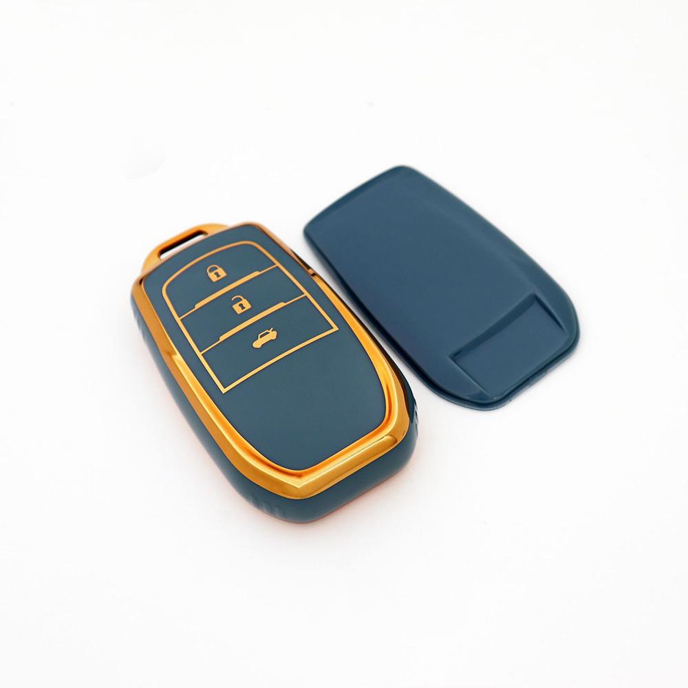 

Для TOYOTA RAV4 Crown Hilux Fortuner Camry Land Cruiser Prado Tpu чехол для дистанционного ключа автомобиля защитная оболочка брелок аксессуары серый