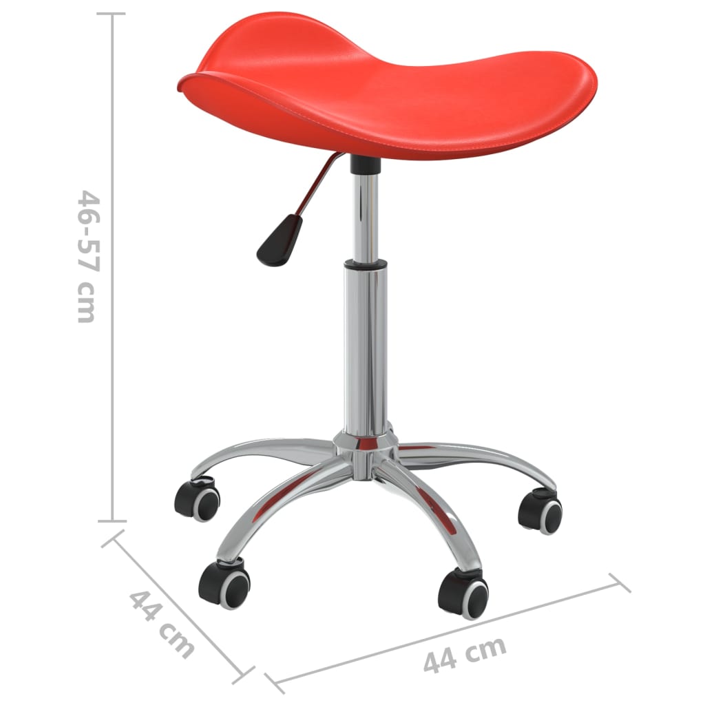 Vidaxl Swivel Dining Chair, Red, Faux Leather