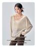 Women's Korean Style Long Sleeve V-neck Yoga Top - Loose, Breathable, Casual Sportswear