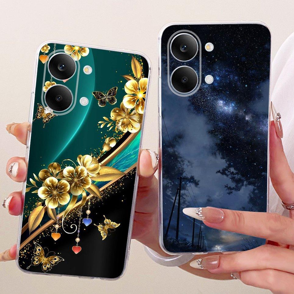 Bow Love Heart Pattern Cute Cat Phone Case For Xiaomi Redmi Tourbo 5 Max Poco X8 Pro Max Casing Soft TPU Silicone Back Cover