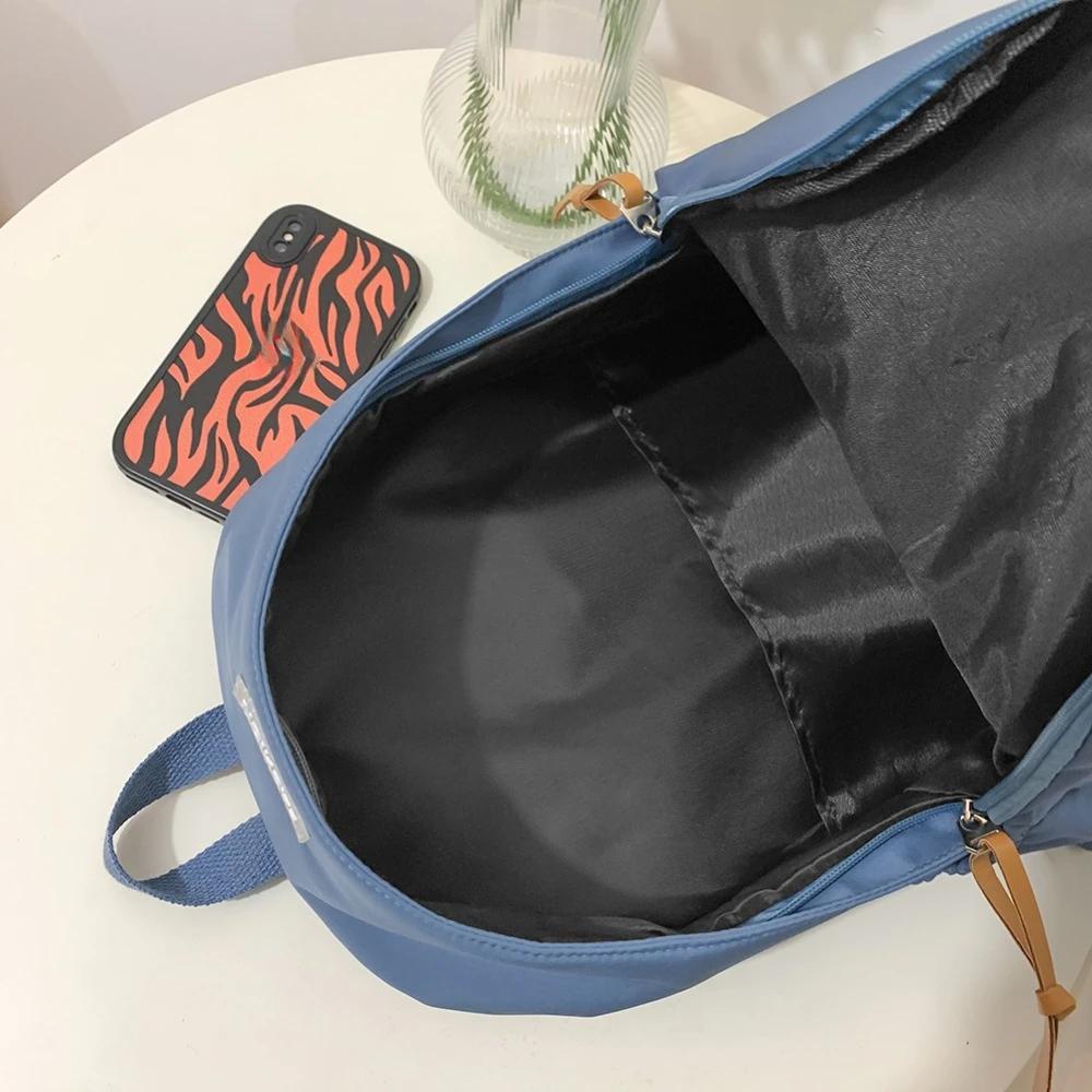 Large Capacity Women Backpack Travel Bags Casual Nylon Student School Bags Solid Color Fashion Bags for Women Girls Bookbags