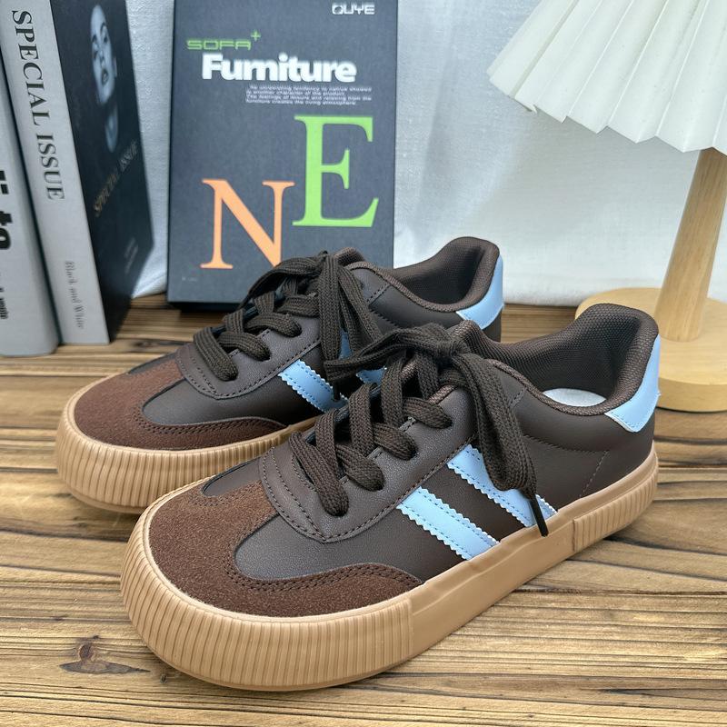 

Ретро-дизайн Платформа маленькие белые туфли для женщин роскошная толстая подошва спортивная обувь, спортивная обувь для девочек 40