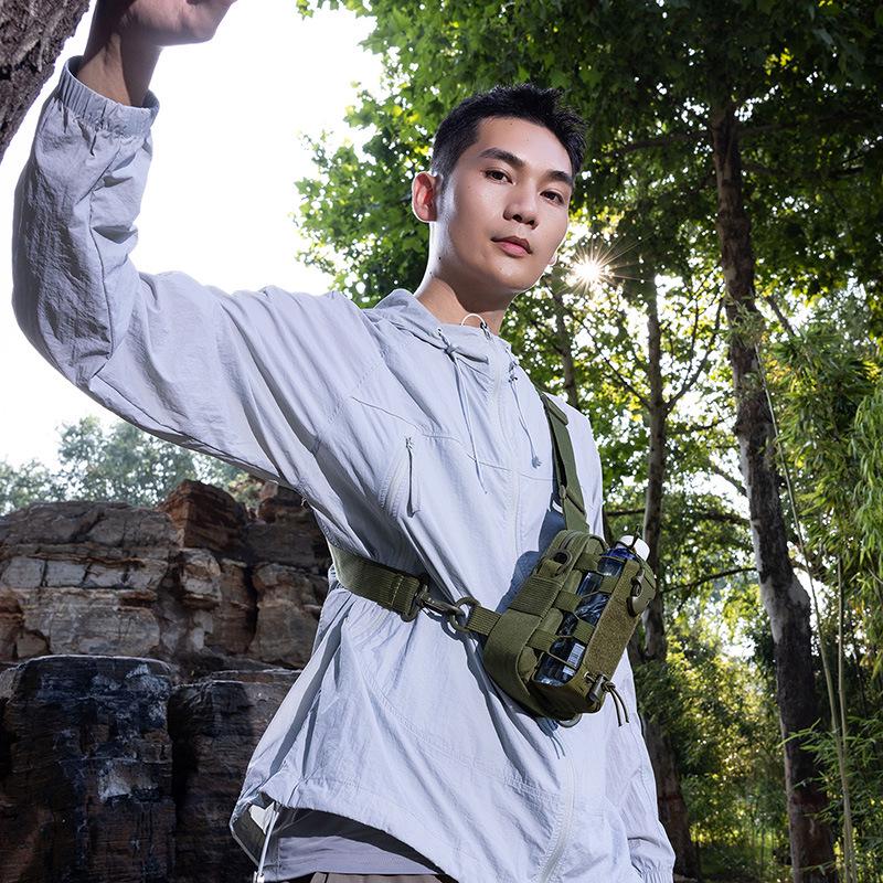 Men's Tactical Camouflage Crossbody Bag - Multi-Functional, Portable Outdoor Chest Bag for Camping, Sports & Cycling