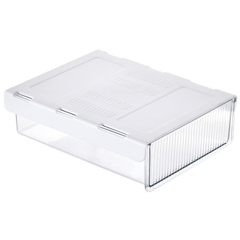 Under-Desk Drawer Storage Box with Hidden Pen Holder for Office Supplies and Stationery