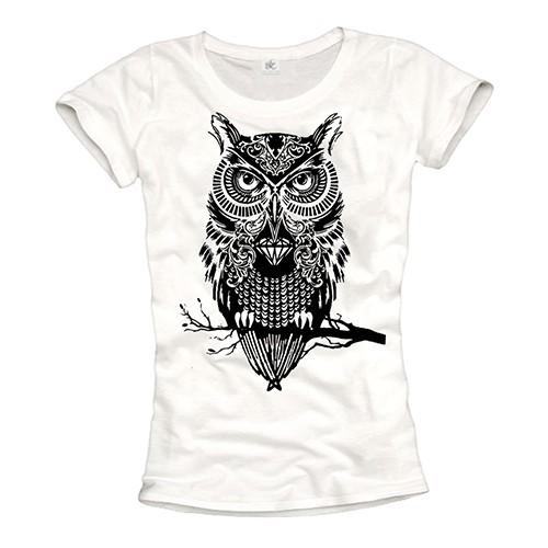 

Owls Ladies T Shirt Swag COOL OWL Fashion Women Top Diamond Hip Hop Hippie Unisex T-Shirt XL