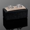 Electroplated Silver Metal Bicycle Shaped Cufflinks Men's French Shirt