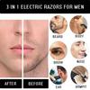 3IN1 Precision Beard Eyebrow Nose Pubic Hair Shaving Machine Male Female Electric Razor for Intimate Areas Bikini Line Sex Part Shaver