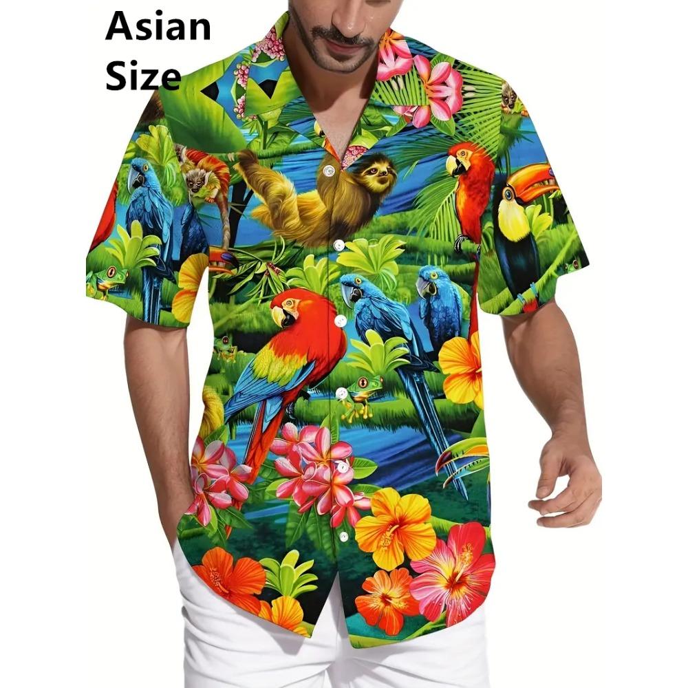

Гавайские мужские рубашки с принтом 3D, свободные рубашки больших размеров 5XL, блузки, высококачественная мужская одежда, толстовки для пляжной вечеринки 5XL