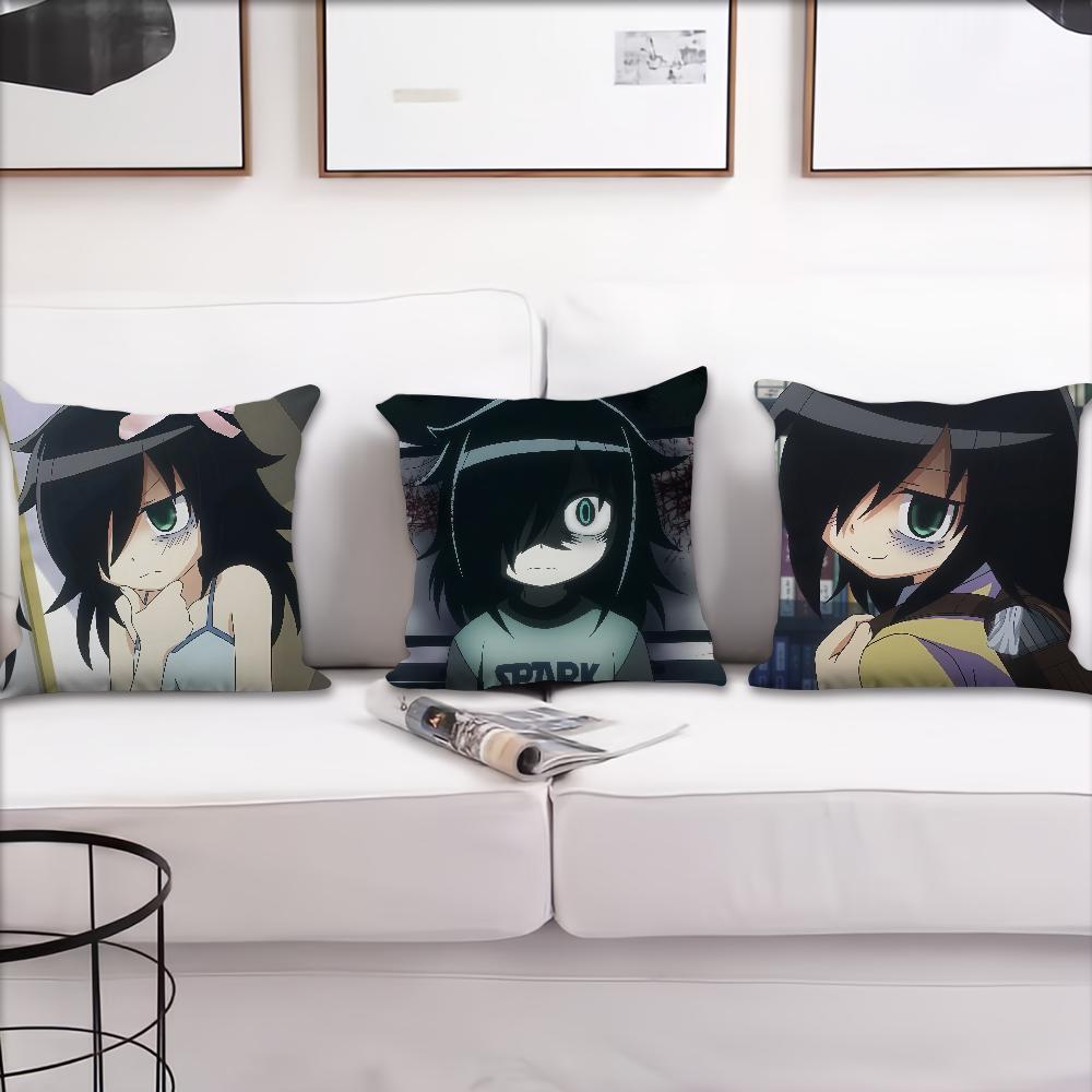 C-character Tomoko Kuroki Game Cushion Cover Pillow Cover Decoration Room Home Sofa Living Office Car Nordic Simplicity