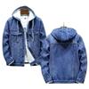 Jachetă de Iarnă Groasă și Călduroasă din Denim cu Căptușeală din Blană Artificială și Glugă Rezistentă la Frig