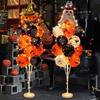 Luminous Halloween Balloon Columns & Pumpkin Lights for Store Decor