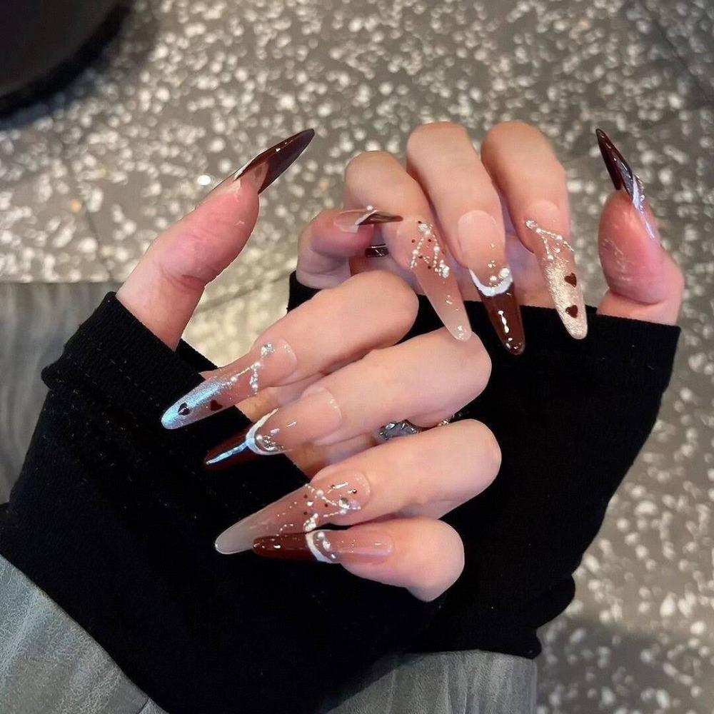 2026 New Year's Wear Nail Lion Nail Art Pure Handmade Cat's Eye Nail Art Handmade Fake Nail Patch Removable