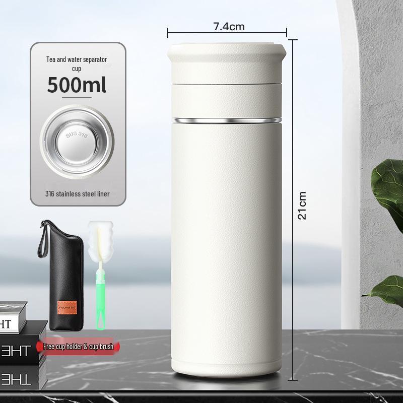 Portable Men's 316 Stainless Steel Tea Brewing Thermos Cup