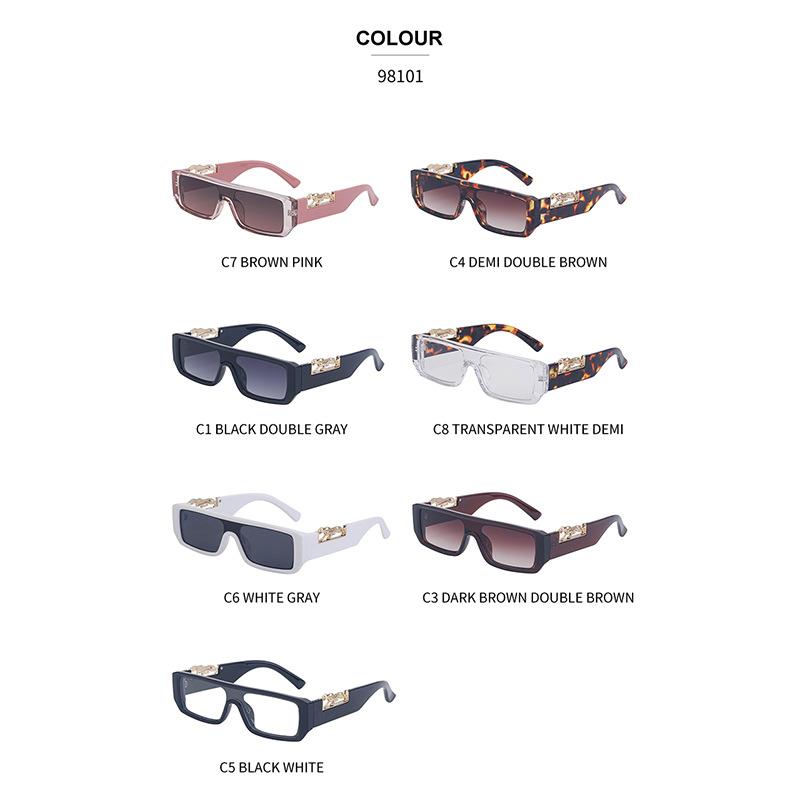 Leopard Head Small Frame Sunglasses Women'S Integrated Glasses Square Frame Sunglasses Men'S Glasses