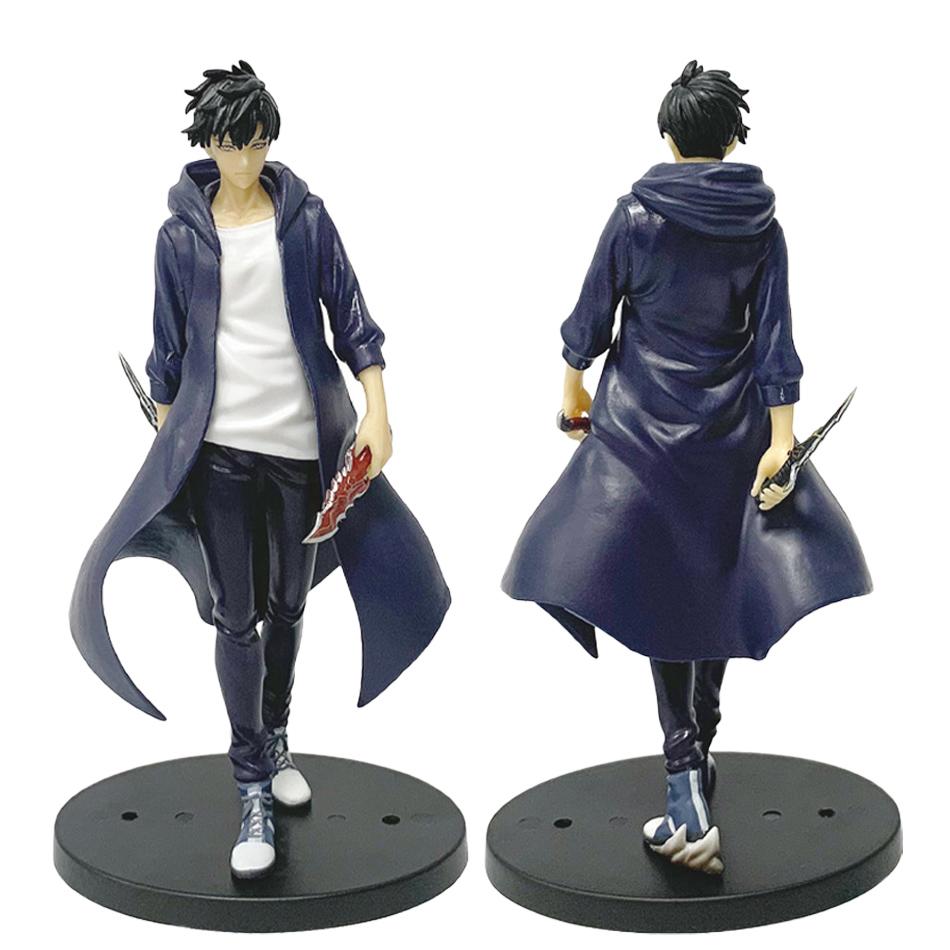 21CM Anime Solo Leveling Shadow King Figure Sung Jinwoo Cheng Xiaoyu Handheld Model Desktop Ornament Anime Collection Model Gift