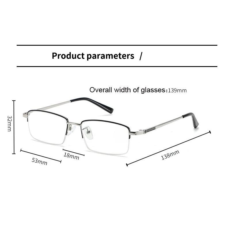 Neue Metall-Halbbrillen für Damen und Herren, hohe Qualität, Blaulichtfilter, Alterssichtigkeit, Lesebrillen mit Plus-Dioptrie