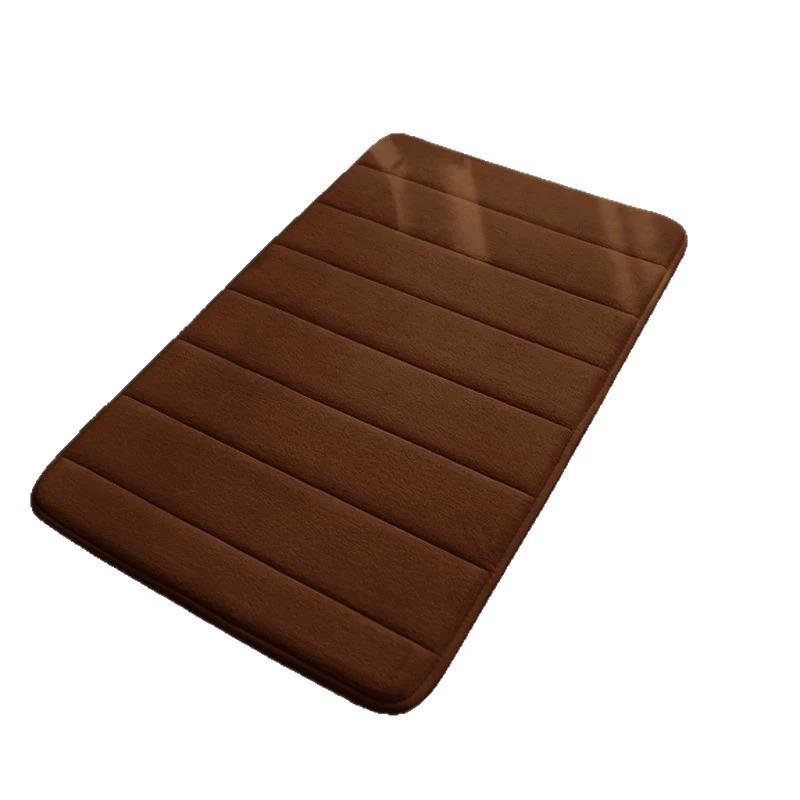 Alfombra de baño de terciopelo coral absorbente y antideslizante para el hogar