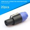 20 Pcs Audio Speaker Plug Twist Lock 4 Pole Ohm Plug NL4FC Speaker Connector for Amplifier