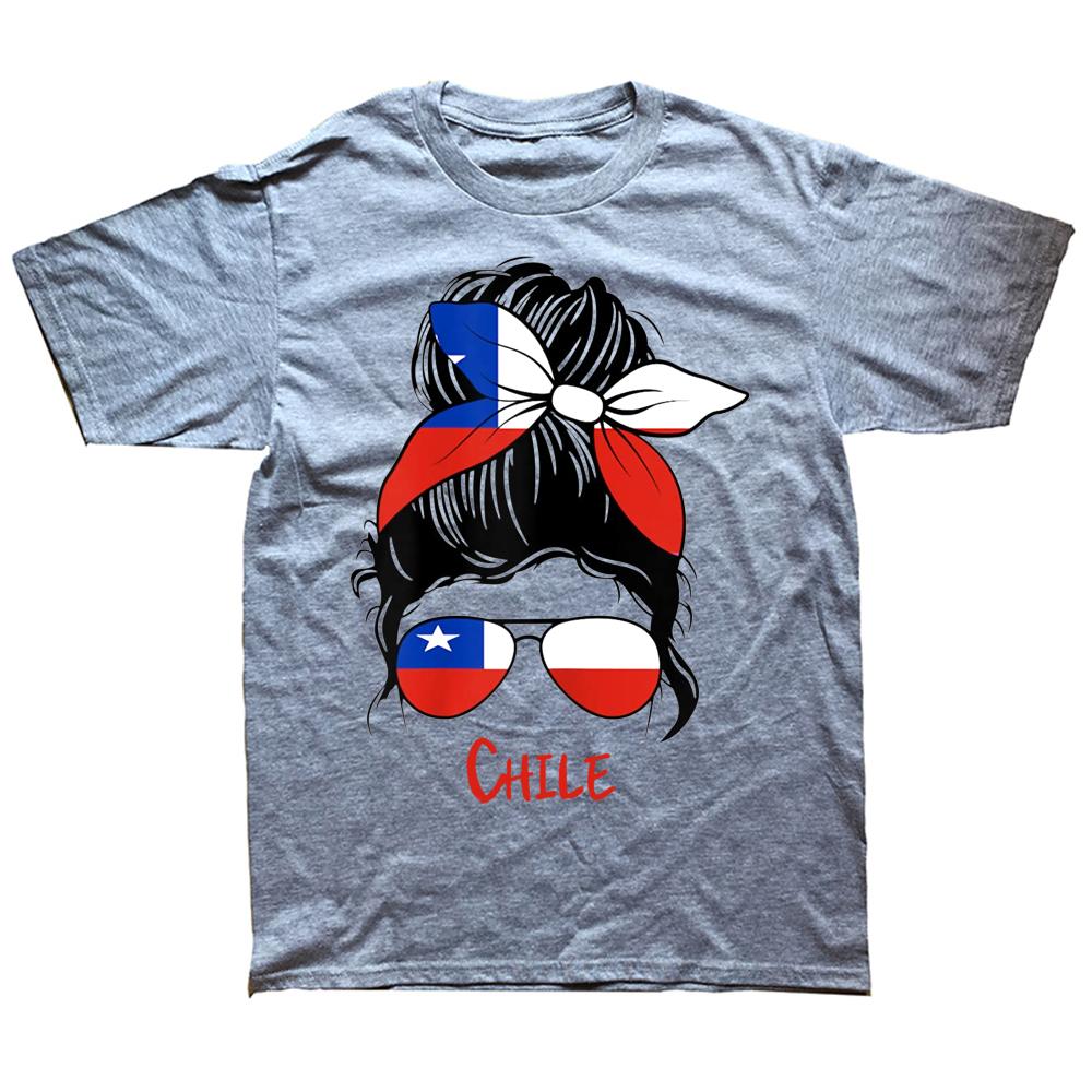 Roliga Chilenska Chile Flick Flagga T-shirts Sommarstil Grafisk Bomull Streetwear Kortärmad Födelsedagspresenter T-shirt Herrkläder
