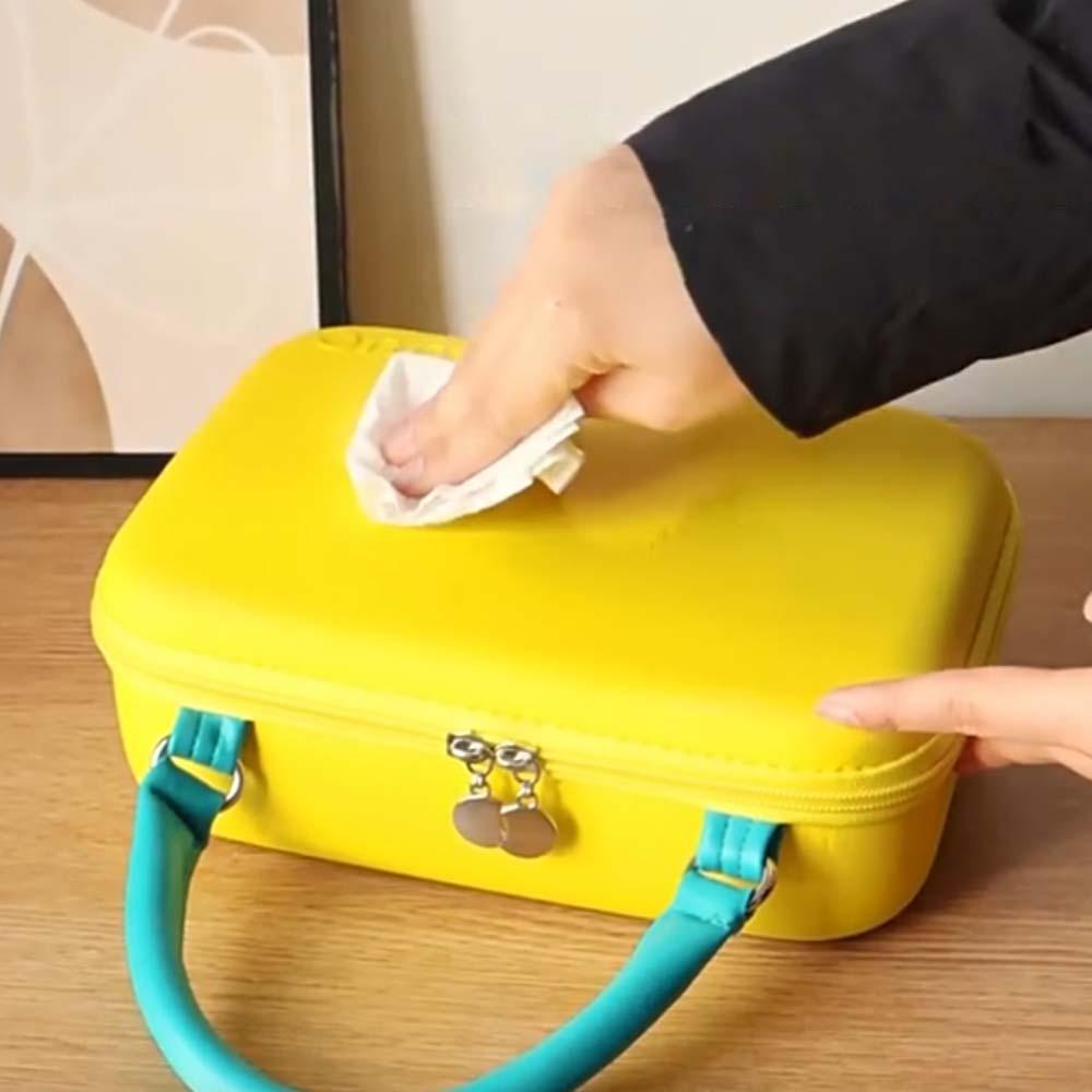 EVA Cosmetic Bag Suitcase Large Capacity Portable Cosmetic Case Handheld Makeup Bag  School