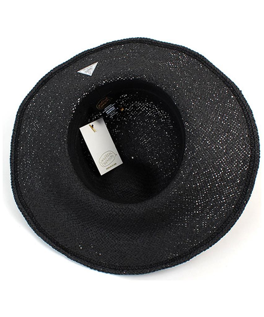Summer Black Round Panama Hat