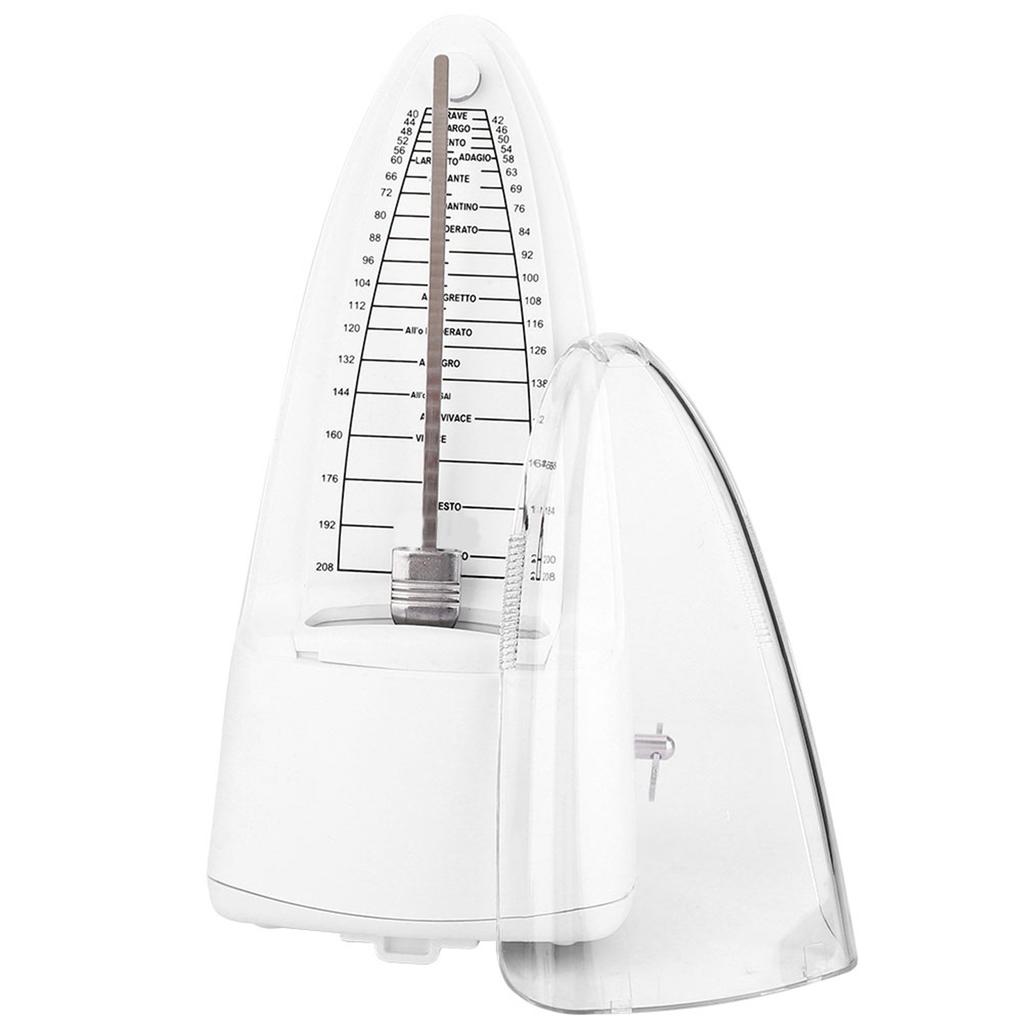 Mechanical Metronome Guitar Piano Drum Instrument Bullet Type Metronome(White)