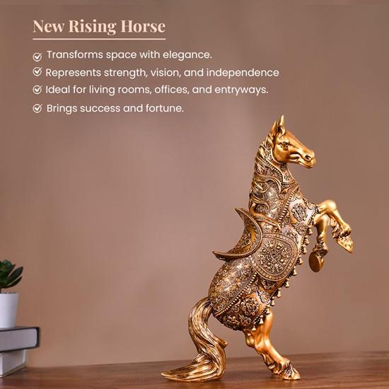 35,56 cm Aufsteigendes Pferd Dekorative Skulptur Elegante Pferdefigur für Zuhause, Bürodekoration, Perfektes Geschenk für Liebhaber, Pferdeliebhaber, Tier