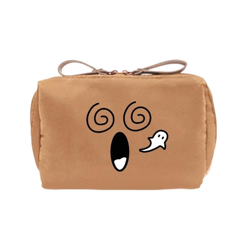 Practical Smile Series Makeup Bag Unisex Nylon Hand Carry Cosmetic Organizer Storage Bags For Daily Use