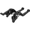 ATV Clutch and Brake Lever Set Adjustable Handle for Raptor YFM 700R 700 2008-2025 Black