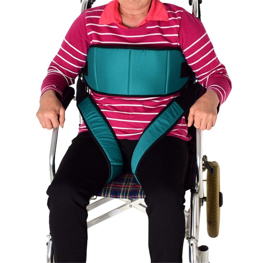 Adjustable Posture Corrector Wheelchair Safety Harness Elderly Patients Wheelchairs Seat Belt Leg Fixing Belt
