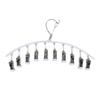 Hanger Space Saving Curved Hanger For Yoga Pants And Leggings Closet Organizer With 10 Clips For Clothing Store Pants Hanger