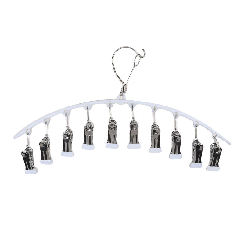 Hanger Space Saving Curved Hanger For Yoga Pants And Leggings Closet Organizer With 10 Clips For Clothing Store Pants Hanger