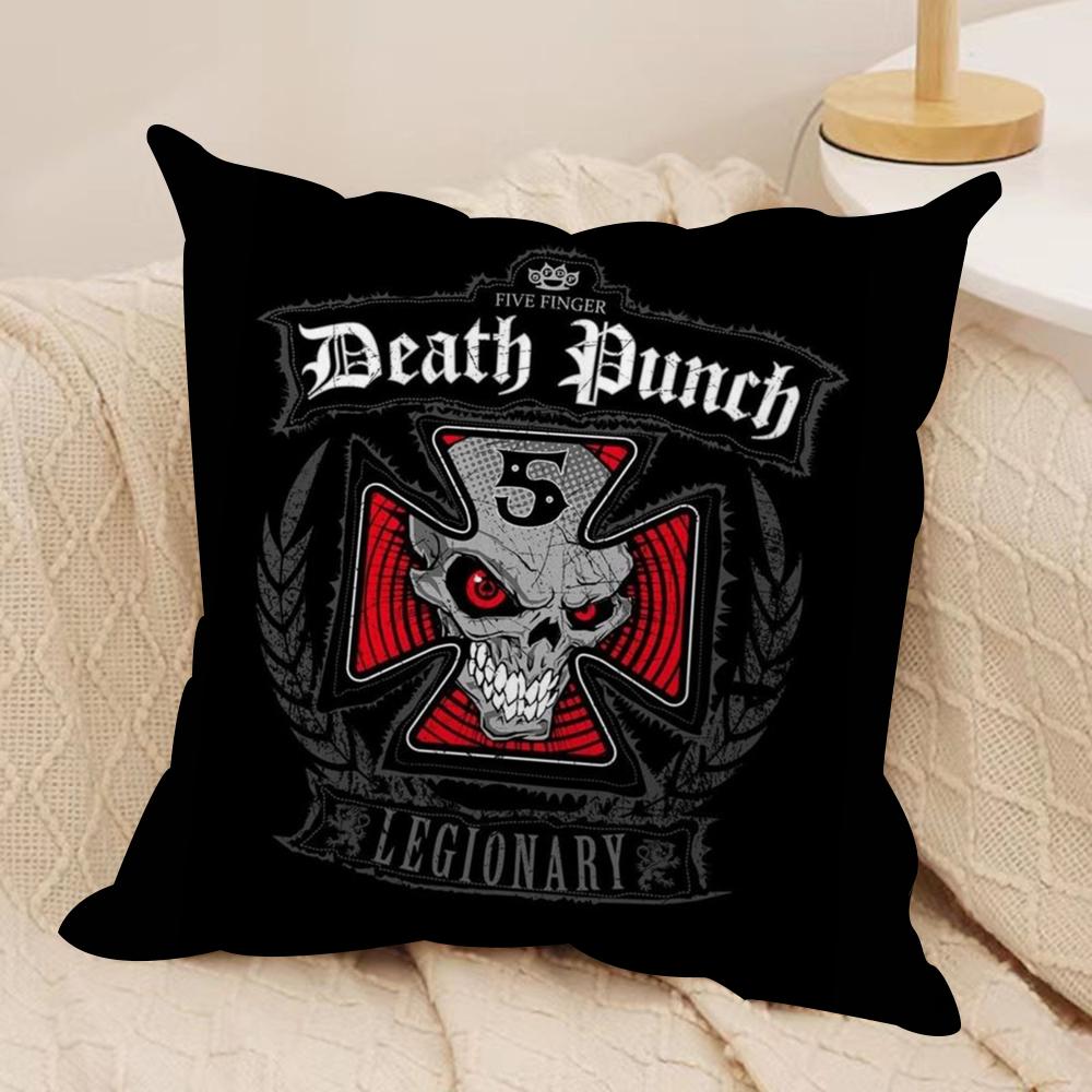 Five F-Finger Death P-Punch Cushion Cover Soft Plush Fabric Double-Sided Printed Sofa Cushion Cover For All Seasons Home Decor