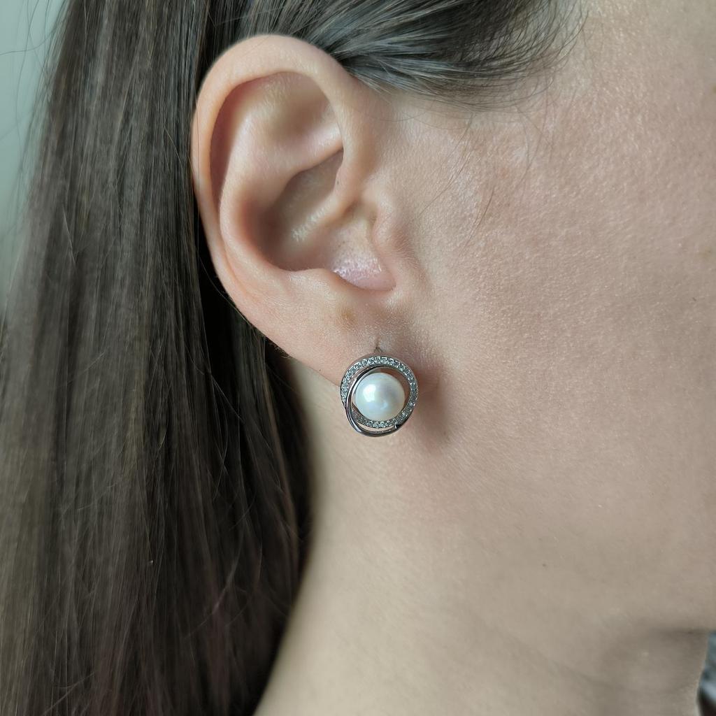 Silberohrringe mit Naturperlen (2186731)