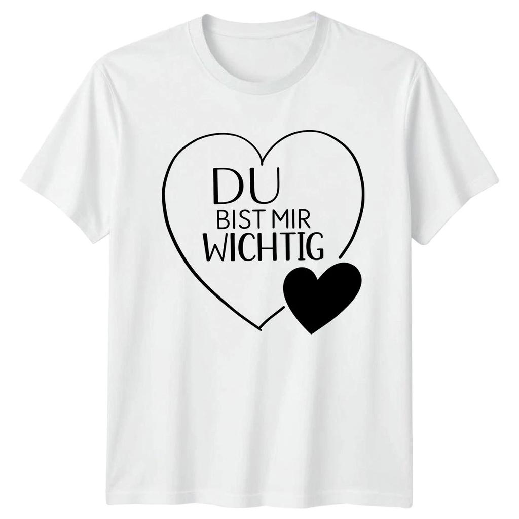 Du Bist Mir Wichtig T-Shirt German Sayings Love Valentines Gift For Him And Her